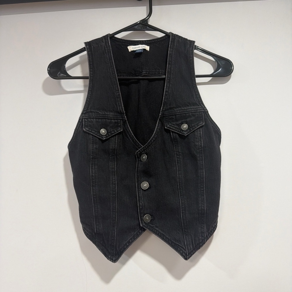 American Eagle Outfitters Dark Denim Vest